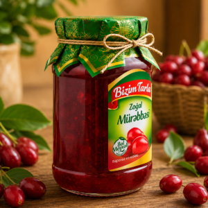 Bizim Tarla Zoğal Mürəbbəsi – Premium Cornelian Cherry Jam (400 q) Hover Image